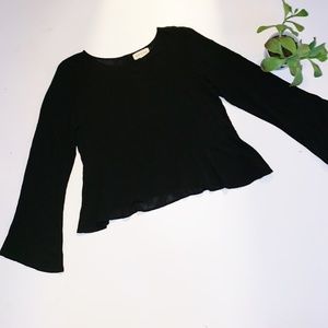 Anthropologie Cloth & Stone Black Button Back Bell